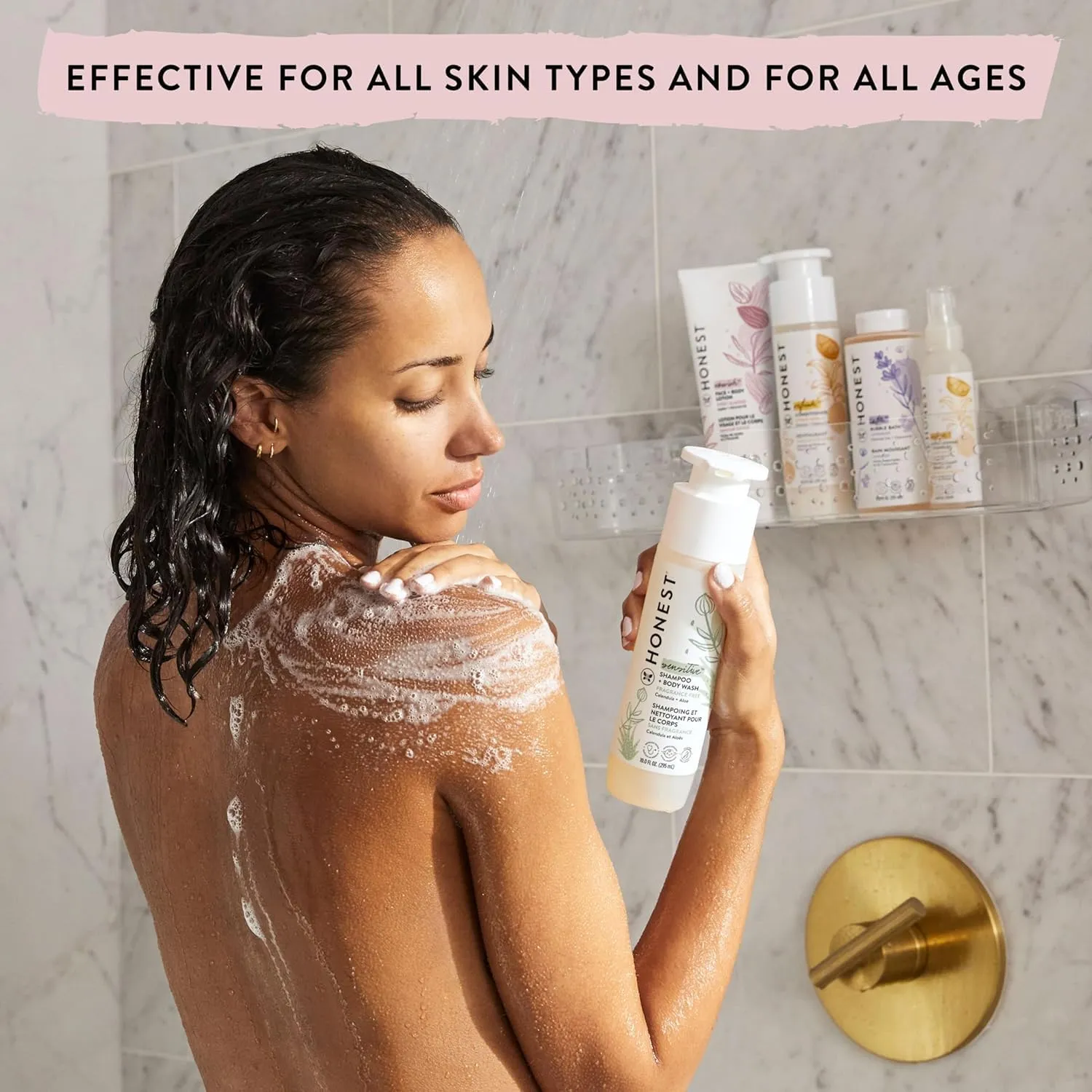 The Honest Company Silicone-Free Conditioner & 2-in-1 Cleansing Shampoo   Body Wash Duo | Gentle for Baby | Naturally Derived | Lavender Calm, 20 fl oz
