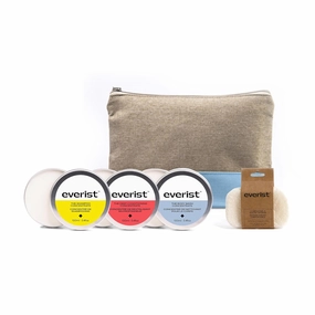 The Complete Shower Kit, Strengthens & Repairs Hair, Deep Hydration & Smoothing, Shampoo, Deep Conditioner & Body Wash Concentrates, Compostable Konjac Sponge, 3.4 fl oz, Tins