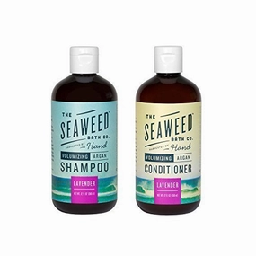 The Seaweed Bath Co. Volumizing Shampoo and Conditioner Bundle with Argan Oil, Sustainably Harvested Bladderwrack Seaweed, Aloe Vera & Lavender Essential Oil, 12 fl. oz. each