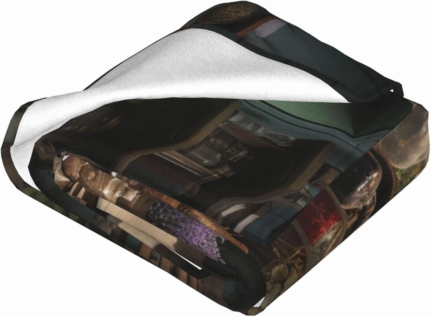Throw Blanket 40"x30" Reversible Plush Blanket Workshop Flannel Blankets Warm Cozy Throws for Sofa Lightweight Blankets for Couch Bed All Seasons