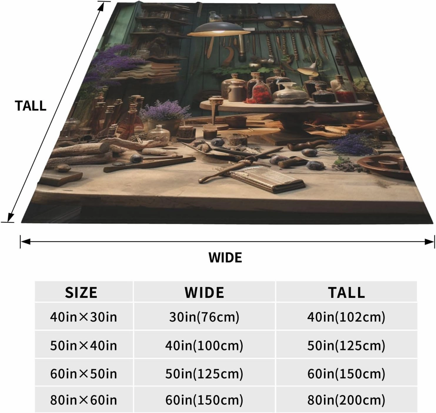Throw Blanket 80"x60" Reversible Plush Blanket Workshop Flannel Blankets Warm Cozy Throws for Sofa Lightweight Blankets for Couch Bed All Seasons