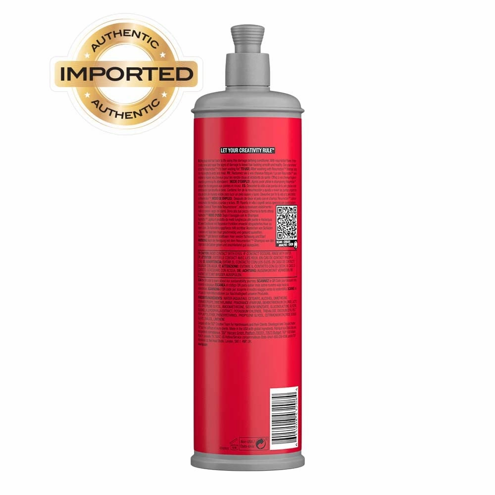 TIGI Bed Head RESURRECTION REPAIR CONDITIONER FOR DAMAGED HAIR 20.29 fl oz (Pack of 2)