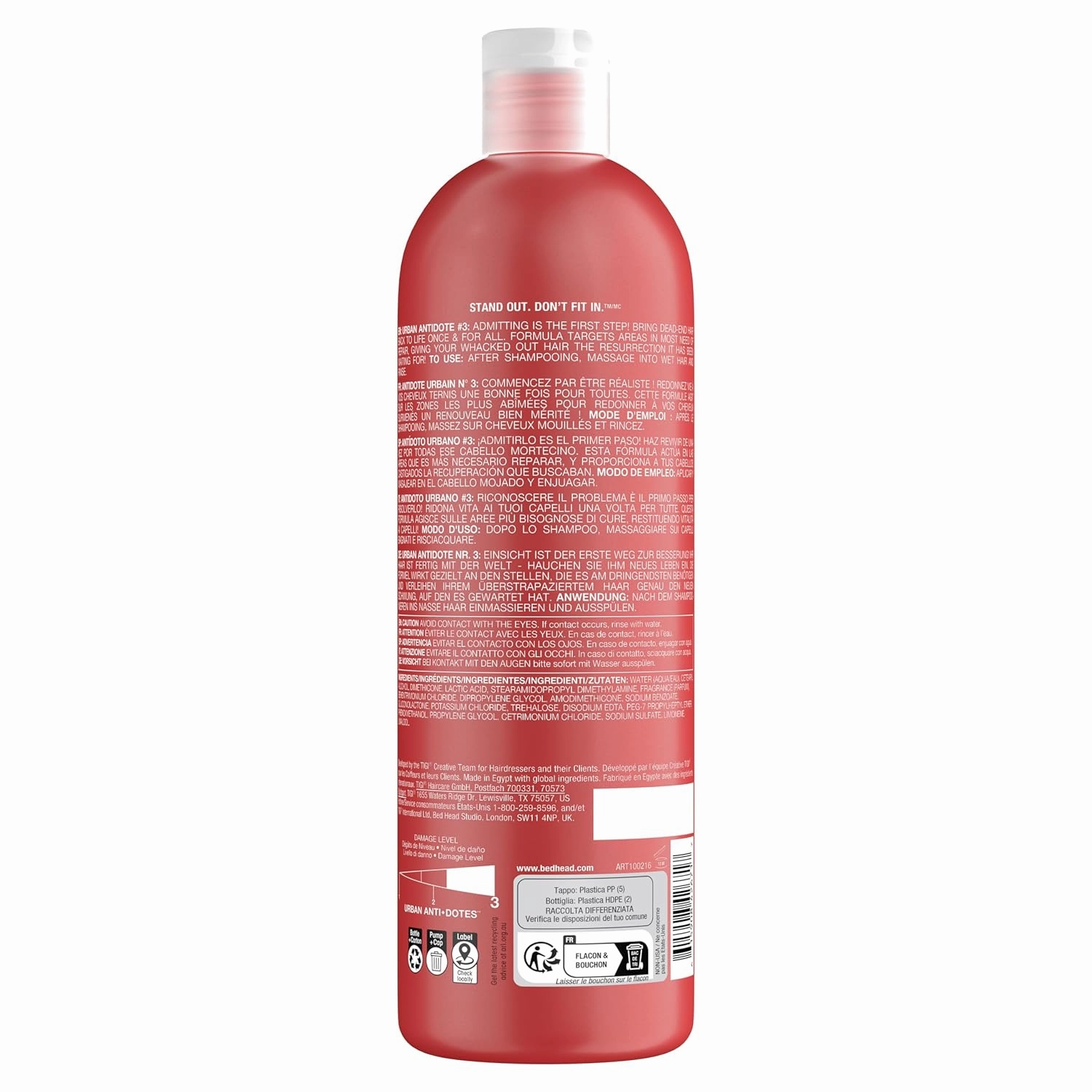 Tigi Bed Head Urban Anti dotes Resurrection Conditioner Damage Level 3, 25.36-Ounce