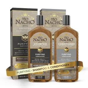 Tio Nacho Purifying Shampoo and Conditioner Set, Royal Jelly, Infused with Botanical Stem Cells for Intense Hair and Scalp Purification   Detoxifying Balance, 28 Fluid Ounces