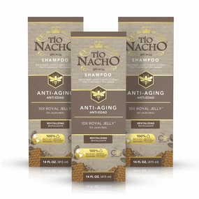 Tio Nacho Anti-Aging, Revitalizing Shampoo with Royal Jelly - Age-Defying Shampoo for Aging Hair, Defy Damage and Revitalize with Natural Ingredients for Stronger, Healthier Hair, 14 Oz (Pack of 3)