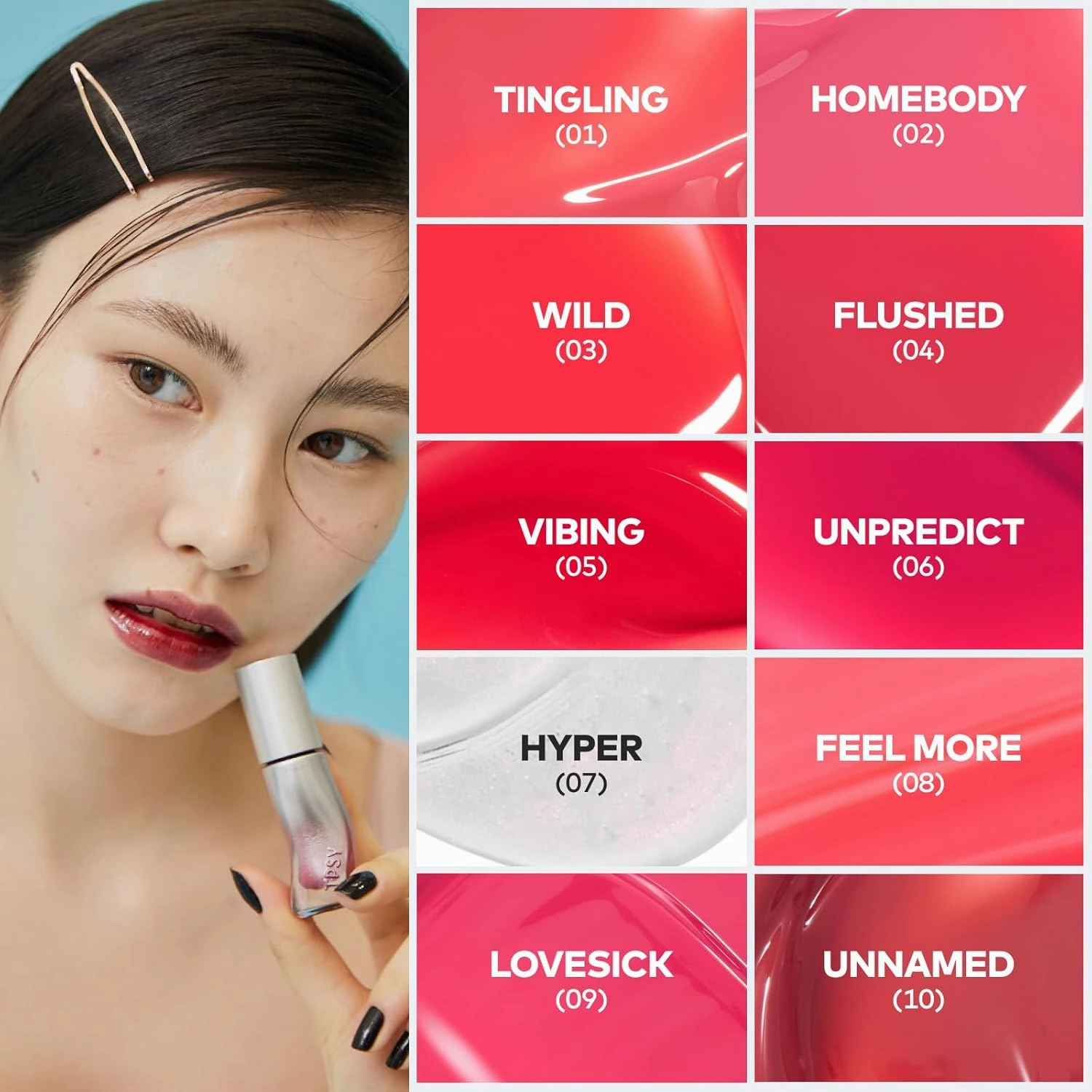 TPSY Juicy Lip Plumper (01 Tingling) - Coral Peach, Tinted Lip Plumping Gloss, Volumizing & Hydrating, for Fuller Lips, Non-Sticky Glossy Finish, Vegan