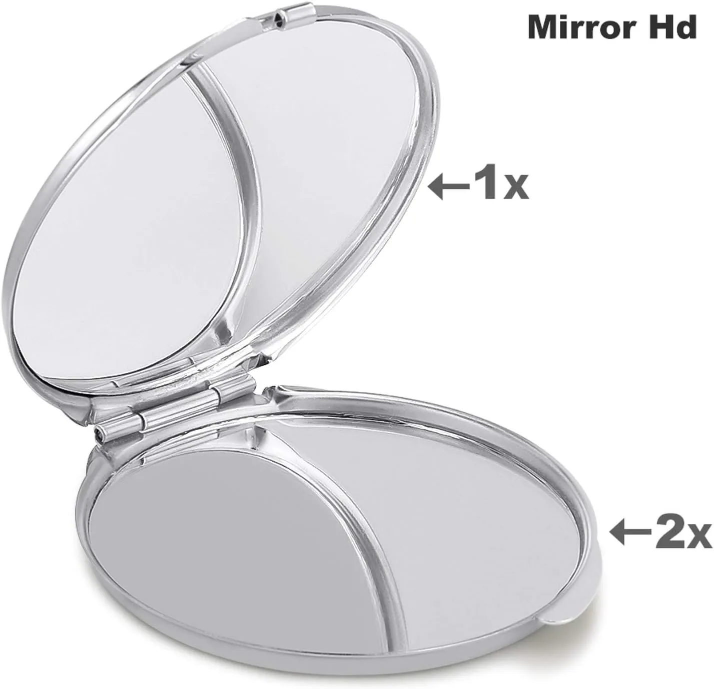Travel Compact Makeup Mirror Cute Pocket Round Folding Mirror Curious Monkey Printed Portable 2 X 1x Magnification Makeup Mirror, Ideal for Handbag, Girls Gift