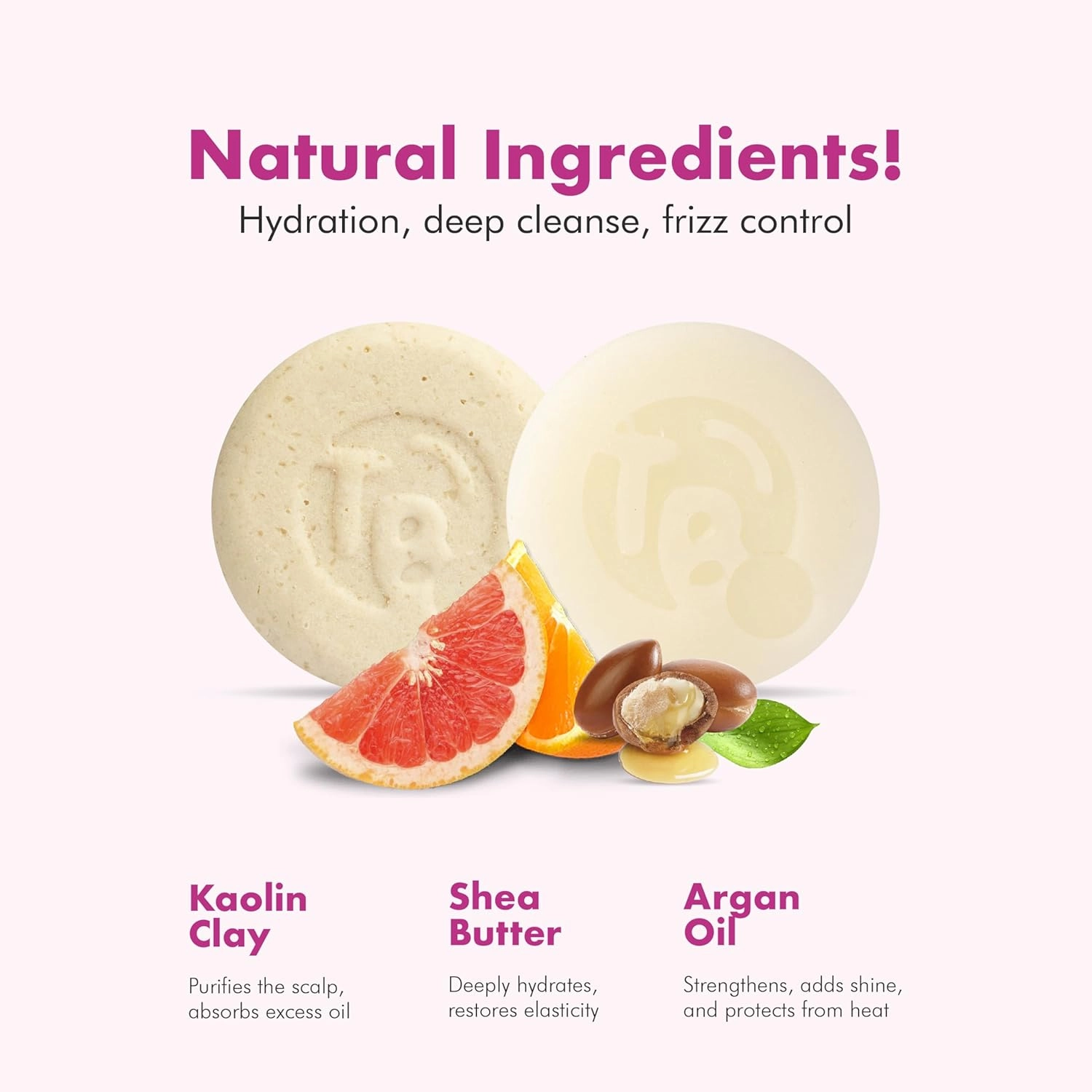 Tree Bottle Shampoo & Conditioner Bar Set - Citrus Essential Oils   Argan Oil for Volumizing, Nourishing and Strengthening - Plastic-Free - 7.8oz (Pack of 2)