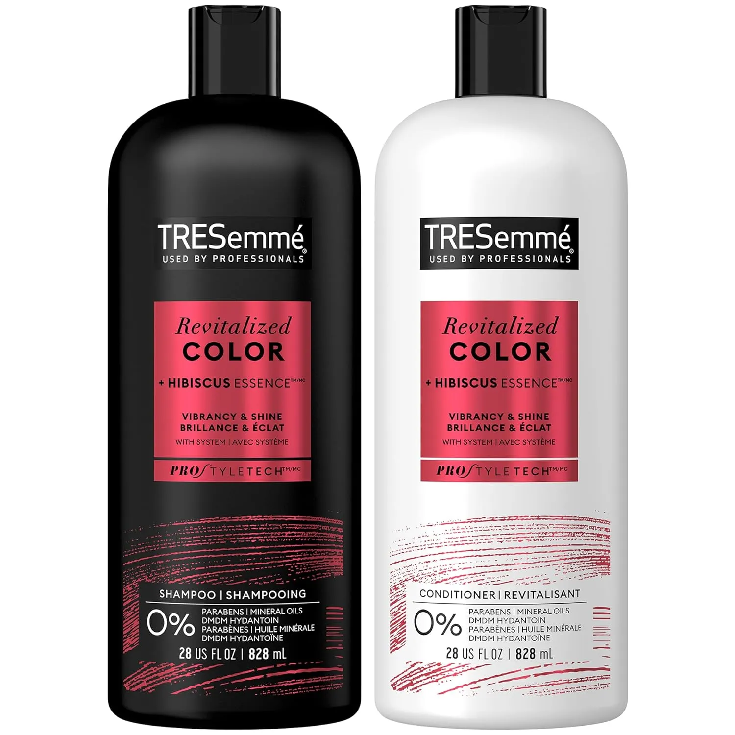 TRESemmé Shampoo and Conditioner Set, Color Revitalize, Protects Hair Color for Weeks with Sunflower Seed Oil for Healthy Hair, 28 Fl Oz each