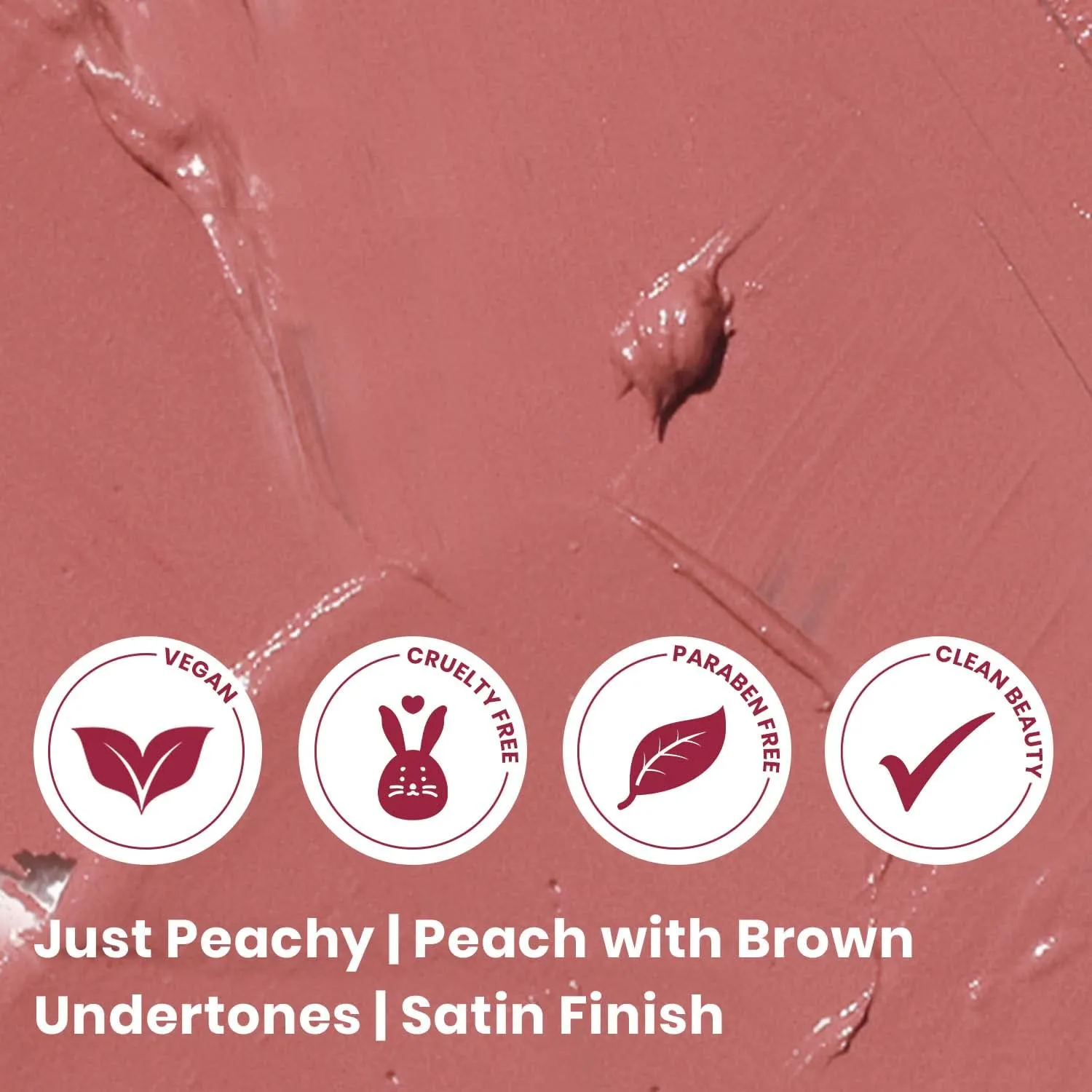 True   Luscious Super Moisture Lipstick – Clean, Vegan and Cruelty Free – Lasting Hydration for Dry Lips with a Satin Finish – Just Peachy