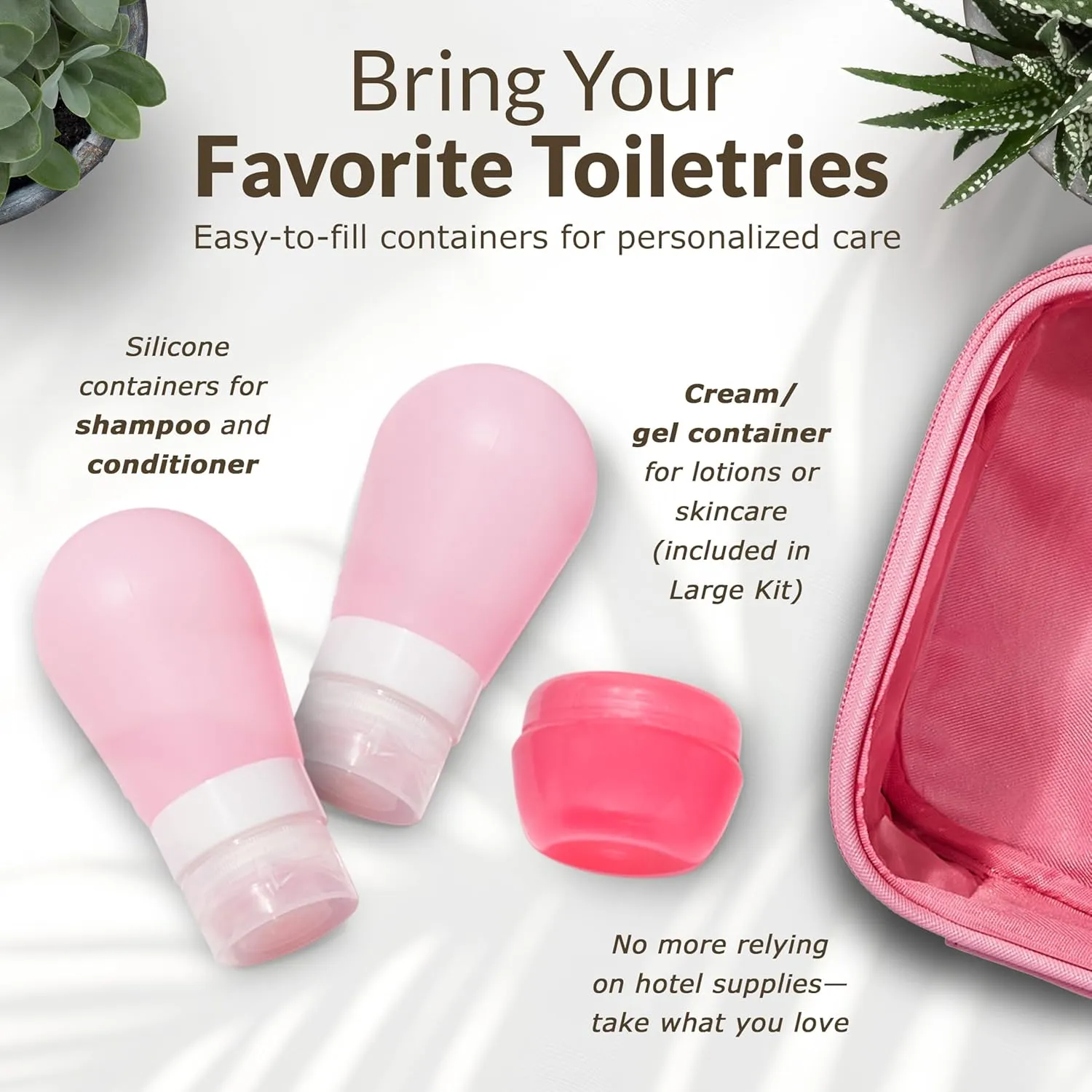 TSA-Approved Gift Ready Travel Kit – Clear Lid Toiletry Bag with Sleep Mask, Silicone Containers, Hairbrush, Toothbrush, Mirror, Facial Massager – All in an Elegant Gift Box
