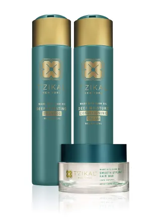 T'zikal Rejuvenation Project with Ojon Oil: Natural, Sulfate Free Salon Shampoo and Deep Conditioner Set. Hair Oil for Dry Damaged Hair and Growth and Dry Scalp Treatment.