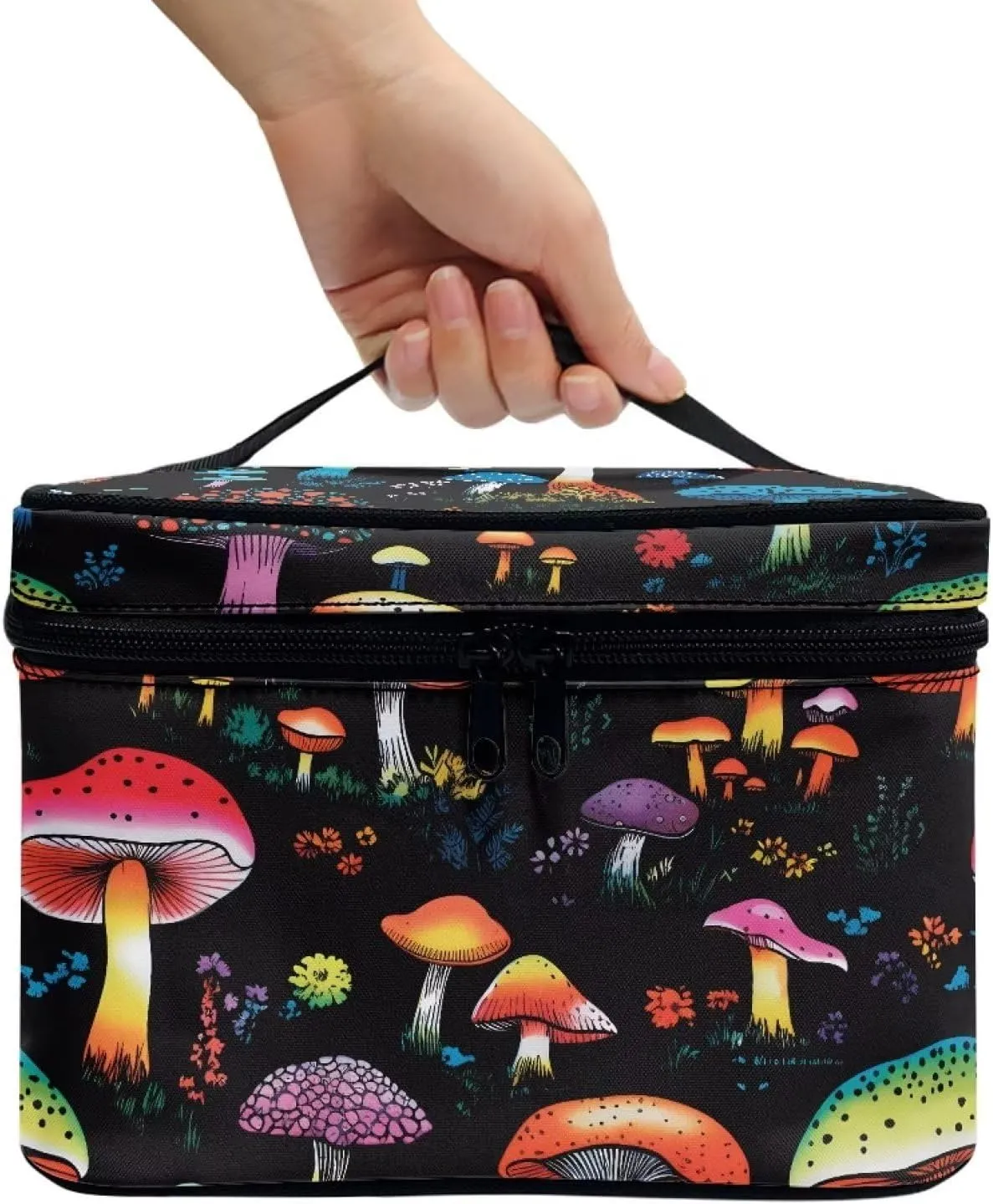 Uasibuni Color Mushroom Makeup Bag Small Comestic Bag Travel Bag Women Makeup Bag Set Portable Travel Toiletry Bags for Toiletries Accessories
