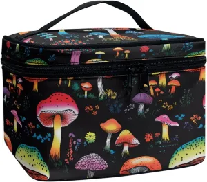 Uasibuni Color Mushroom Makeup Bag Small Comestic Bag Travel Bag Women Makeup Bag Set Portable Travel Toiletry Bags for Toiletries Accessories