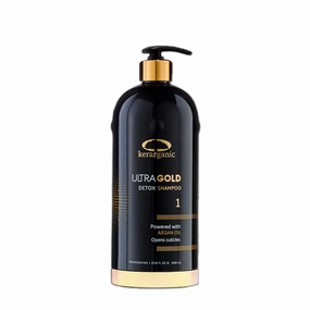 Ultra Gold Detox Shampoo Premium Step 1 (1000 ml/33.8 oz) - Designed to cleanse and remove residues and oils accumulated.