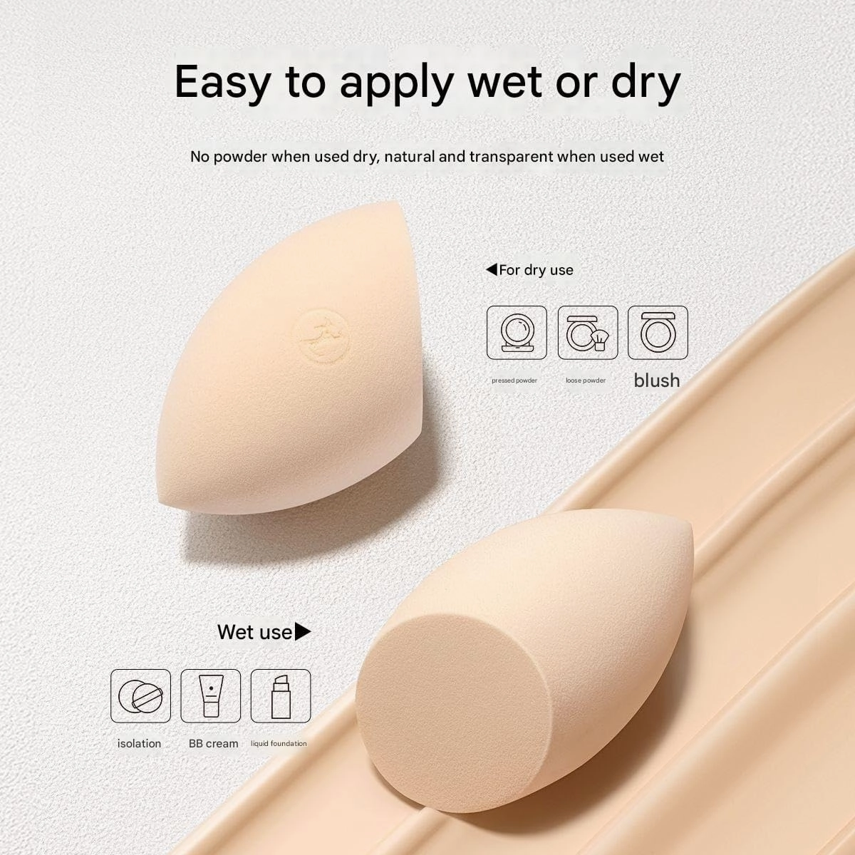 Ultra Soft Makeup Sponge Set Dry Wet Dual-Use Beauty Blenders for Flawless Foundation Application Includes Elegant Gift Box Premium Non Absorbent Makeup Sponges Soft, High Density Beauty Eggs for Liqu