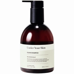 Under Your Skin Detox Clean Shampoo – Clarifying Shampoo for Normal to Oily Hair – With Milk Thistle Stem Cells – Removes Buildup, Oil & Impurities – Vegan, Sulfate-Free, Dermatologist Tested – 10 oz