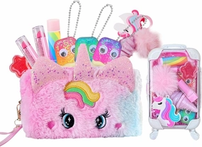 Unicorn Kids Makeup Kit for Girls - Non-Toxic Washable Cosmetic Set with Unicorn Bag, Princess Play Makeup Toy for 3 4 5 6 7 8 9 10 11 12 Year Old Girls Birthday Gift (Pink)