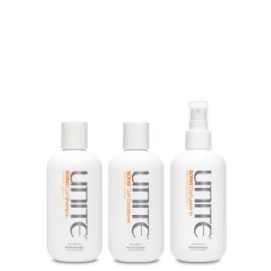 UNITE Hair – BOING Curl Shampoo, Conditioner & Leave-In – Enhances Curls, Detangles, 8oz, 8oz, 8oz