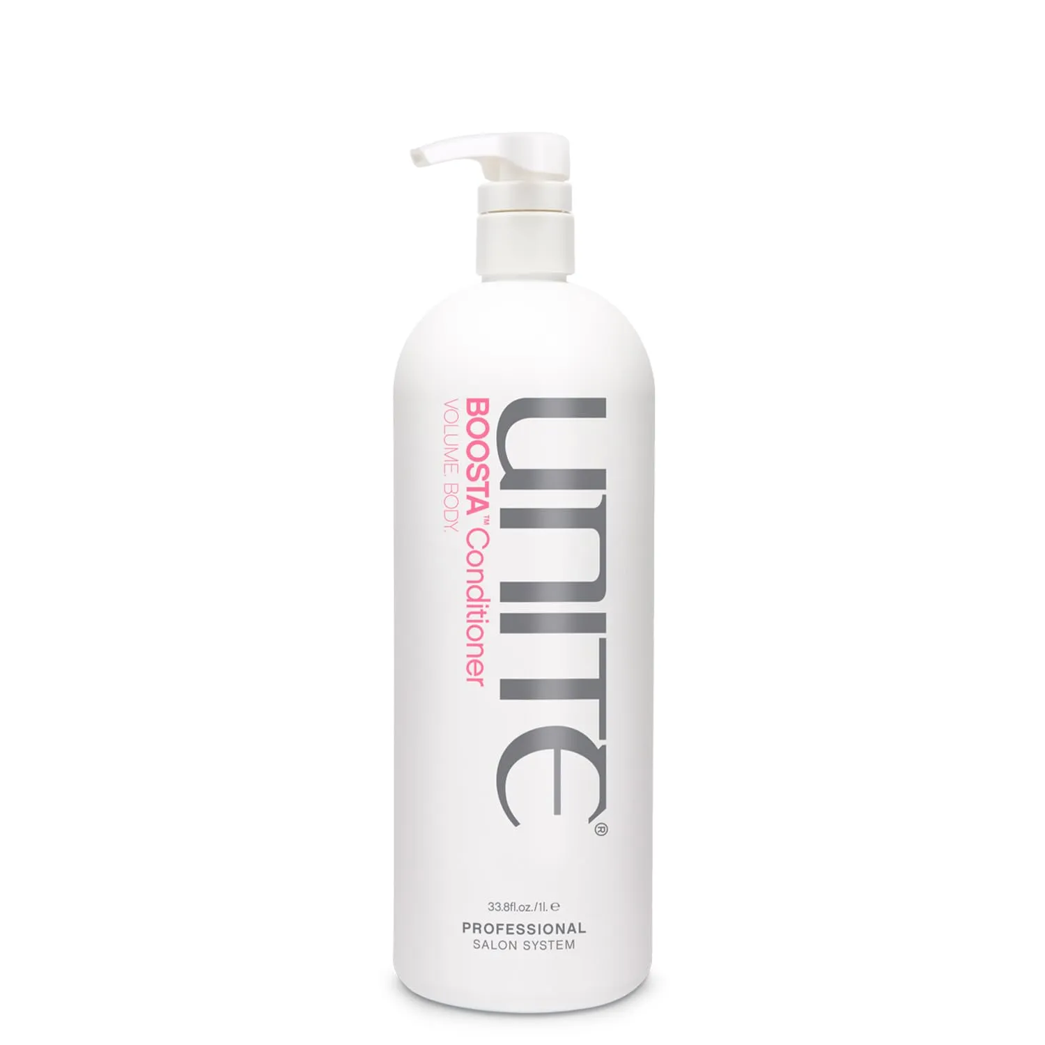 UNITE Hair – BOOSTA Conditioner – Volumizing – Body – Pump, Hydrates, Shine, Protects, Fine Hair, 1L