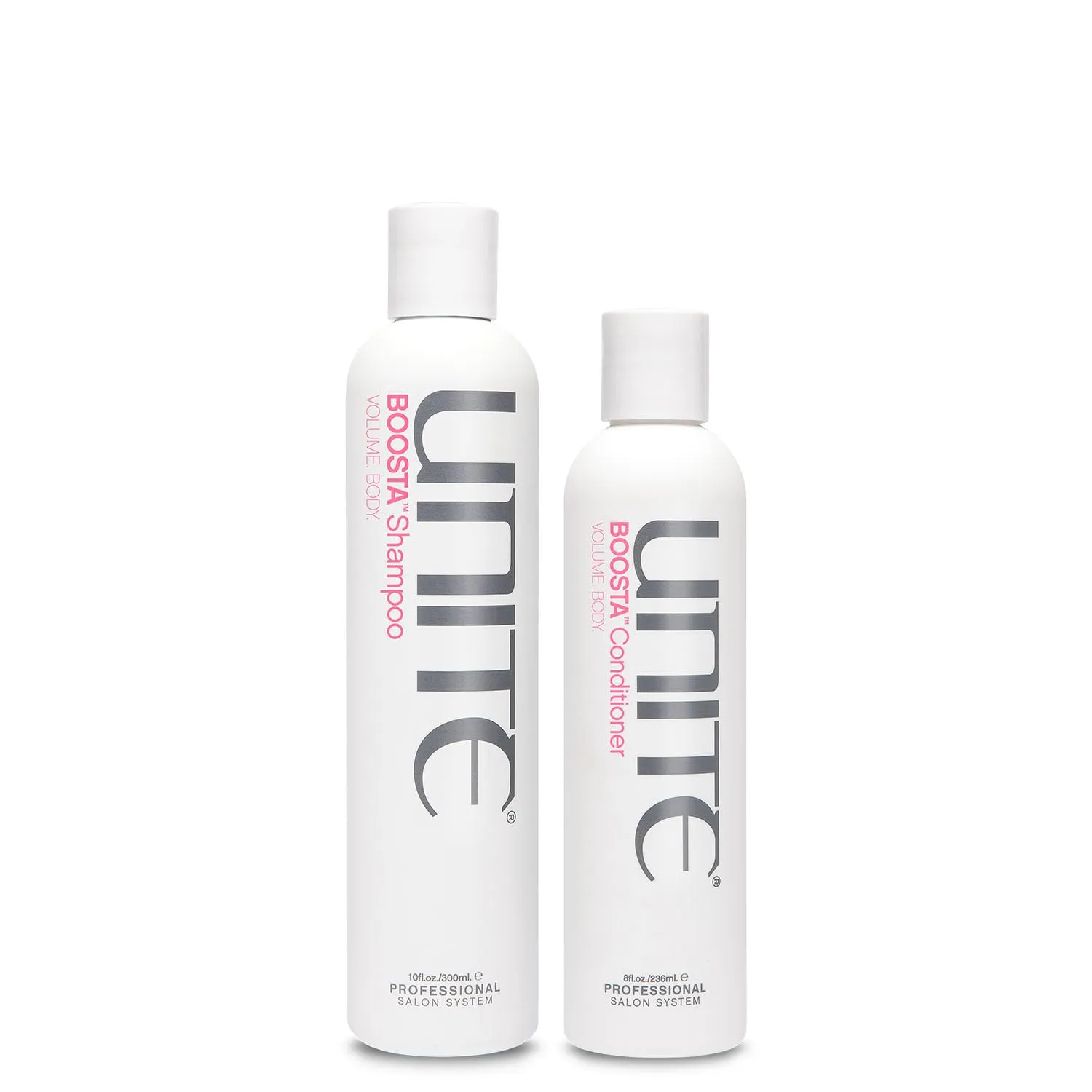 UNITE Hair – BOOSTA Shampoo & Conditioner – Volumizing – Body, Hydrates, Shines, Protects, 10oz, 8oz