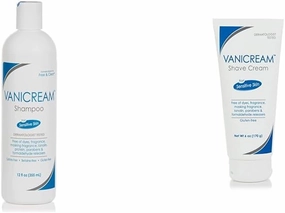 Vanicream Shampoo and Shave Cream Bundle - pH Balanced 12 Fl Oz Shampoo and 6 Oz Shave Cream for Sensitive Skin