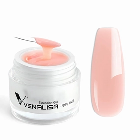 VENALISA Builder Nail Gel, 50ml Jelly Nude Pink Hard Gel for Nails Extension, Polygel Nail Art Manicure