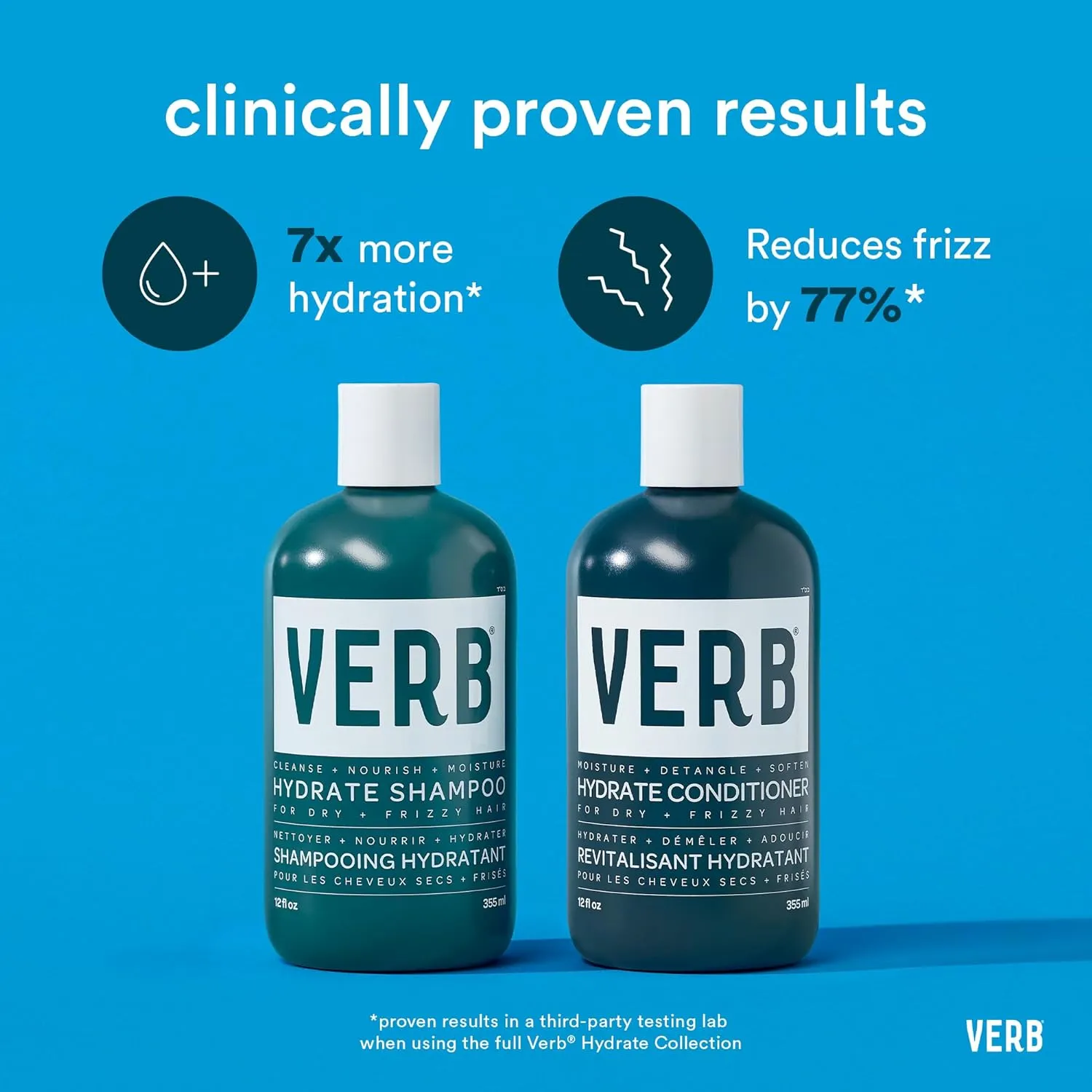 VERB Hydrate Conditioner - Nourish Dry   Frizzy Hair - Smooth   Reduce Frizz - Amber   Warm Jasmine Scent