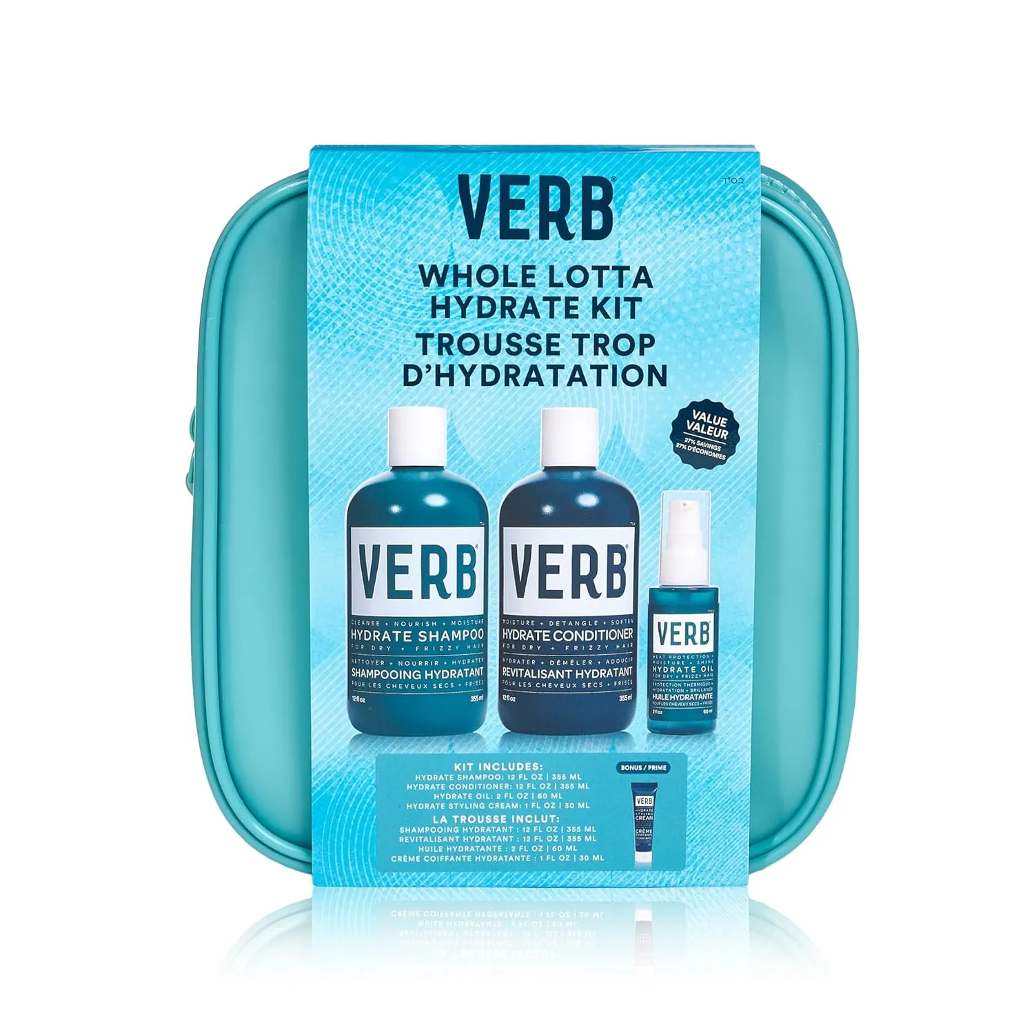 VERB Hydrate Shampoo   Conditioner Duo - Cleanses   Nourishes Dry   Frizzy Hair to Smooth   Reduce Frizz - Amber   Warm Jasmine Scent