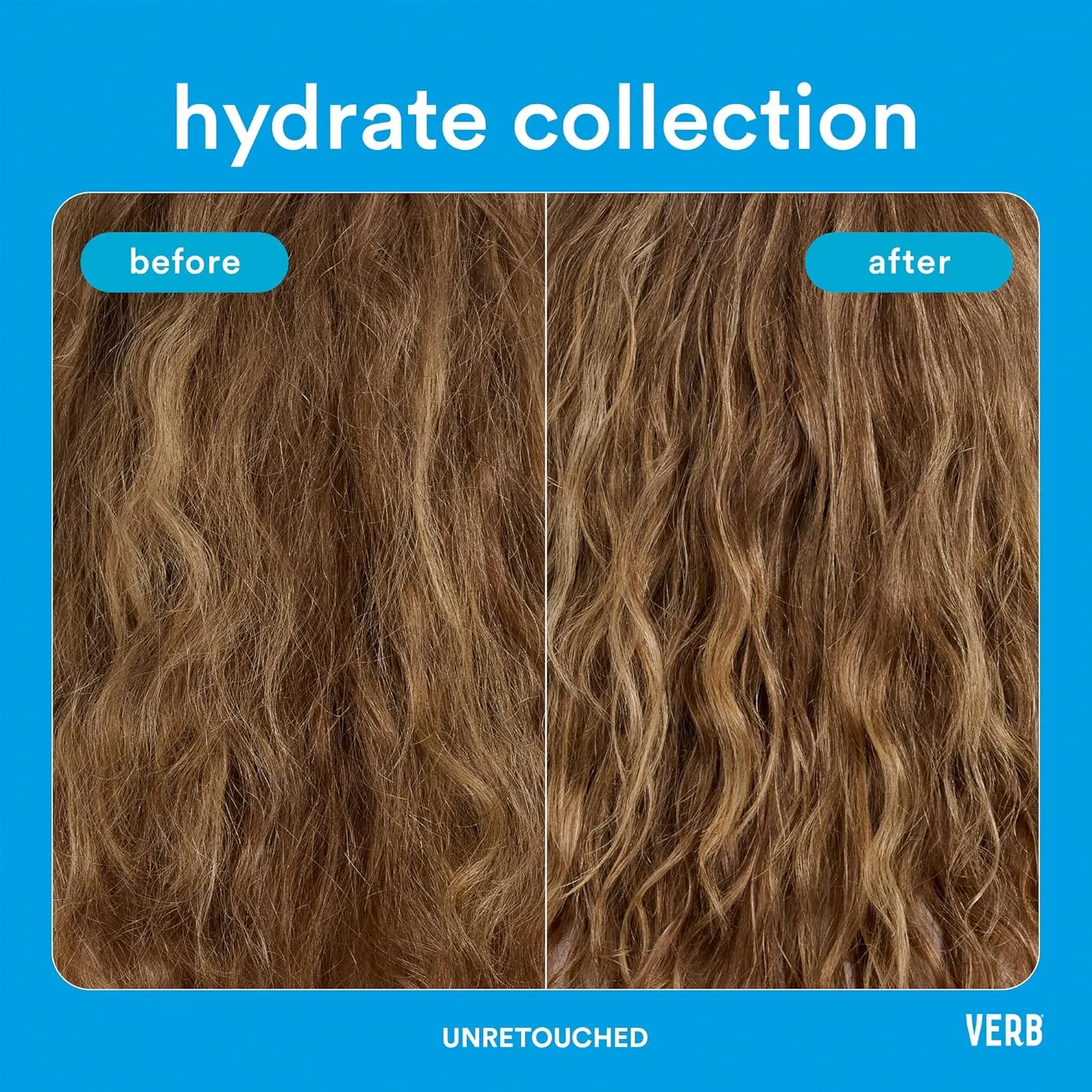 VERB Hydrate Shampoo   Conditioner Duo - Cleanses   Nourishes Dry   Frizzy Hair to Smooth   Reduce Frizz - Amber   Warm Jasmine Scent