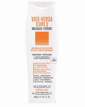 VICE-VERSA CURLS Masque-Crème (Curly Hair Conditioner) Duo-Style: Smoothing or Curl Defining for Curly, Dry, Wavy, Frizzy, Unmanageable Hair, All Types of Curls, Phyto-Vegan, New Fragrance