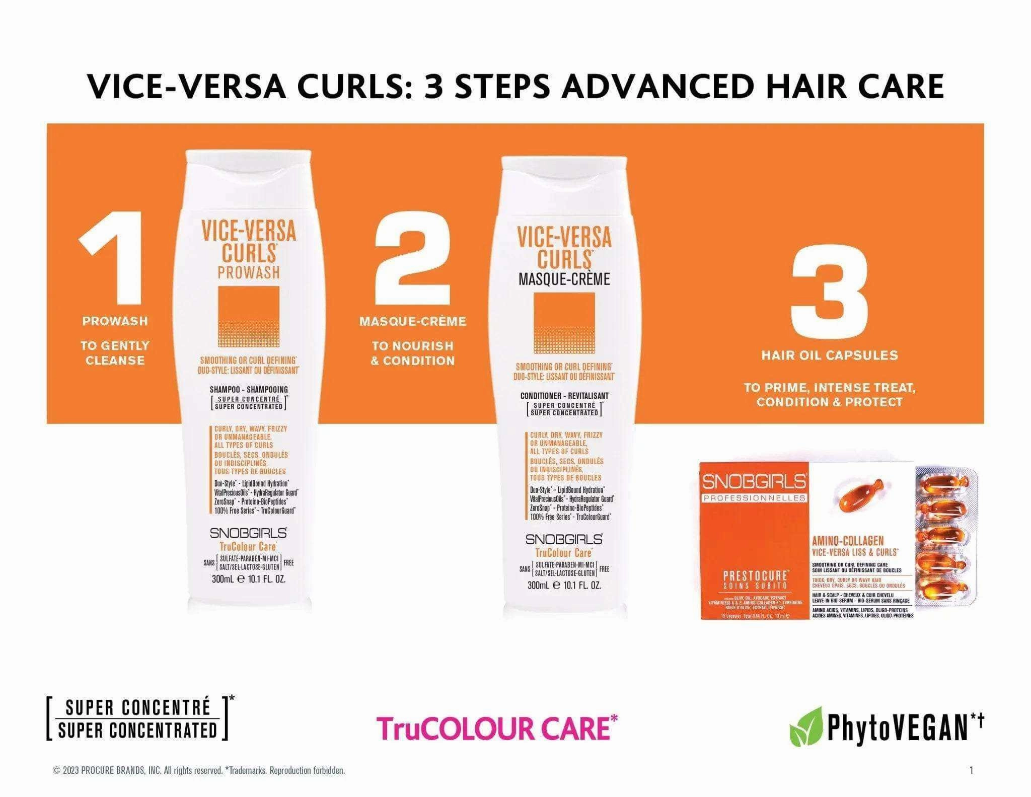 VICE-VERSA CURLS Prowash Vegan Hair Shampoo & Pump
