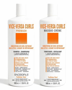 VICE-VERSA CURLS Vegan Curl Enhancing Shampoo and Culy Hair Conditioner for Curly Hair Set for Dry, Wavy, Frizzy Hair, All Types of Curls.