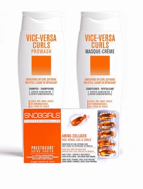 VICE-VERSA CURLS Vegan Curl Enhancing Shampoo, Culy Hair Conditioner & Hair Oil for Curly Hair Set for Dry, Wavy, Frizzy Hair, All Types of Curls.