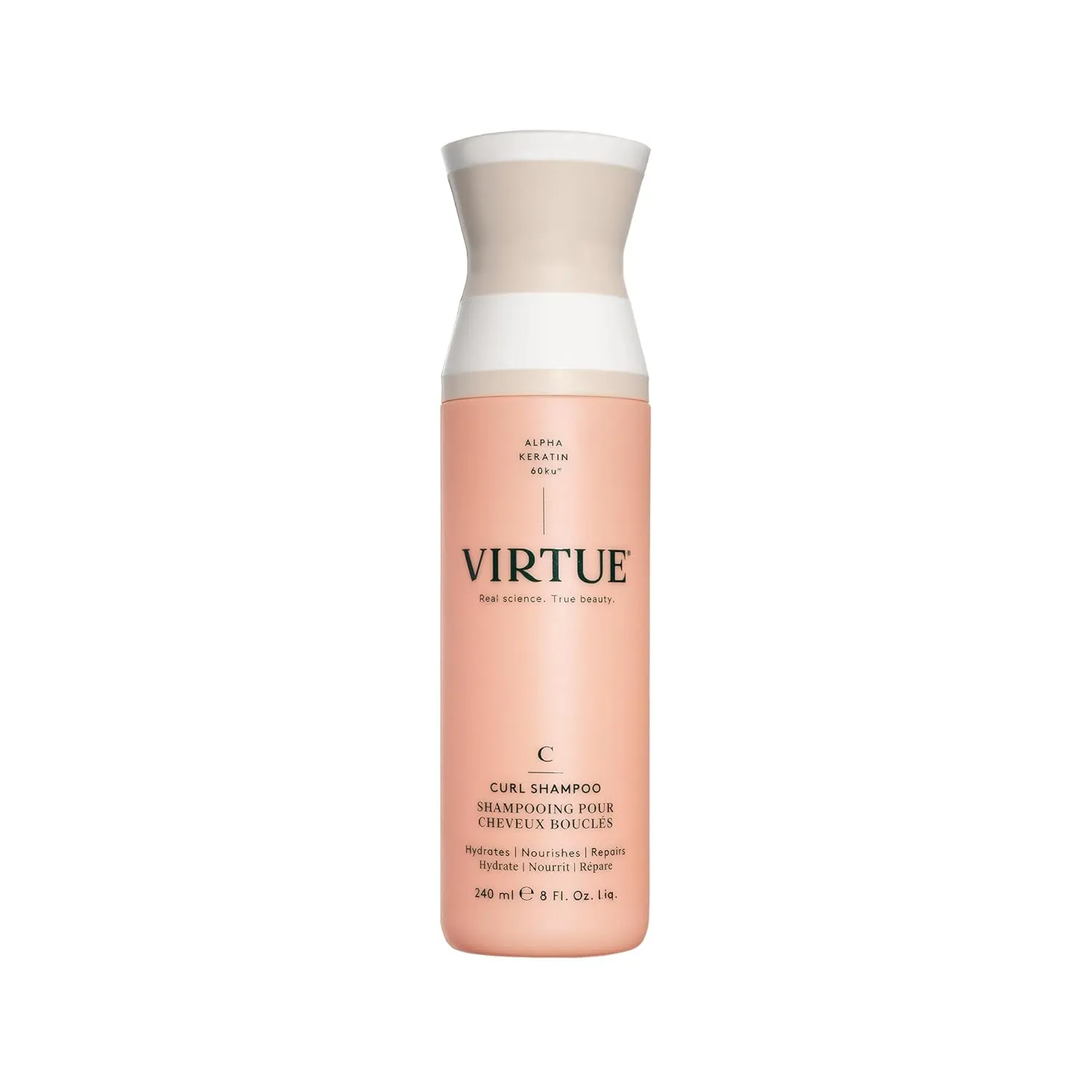 VIRTUE Curl Sulfate Free Shampoo with Jojoba Oil, Hydrates, Nourishes & Repairs Curly Hair with Frizz Control, Color Safe