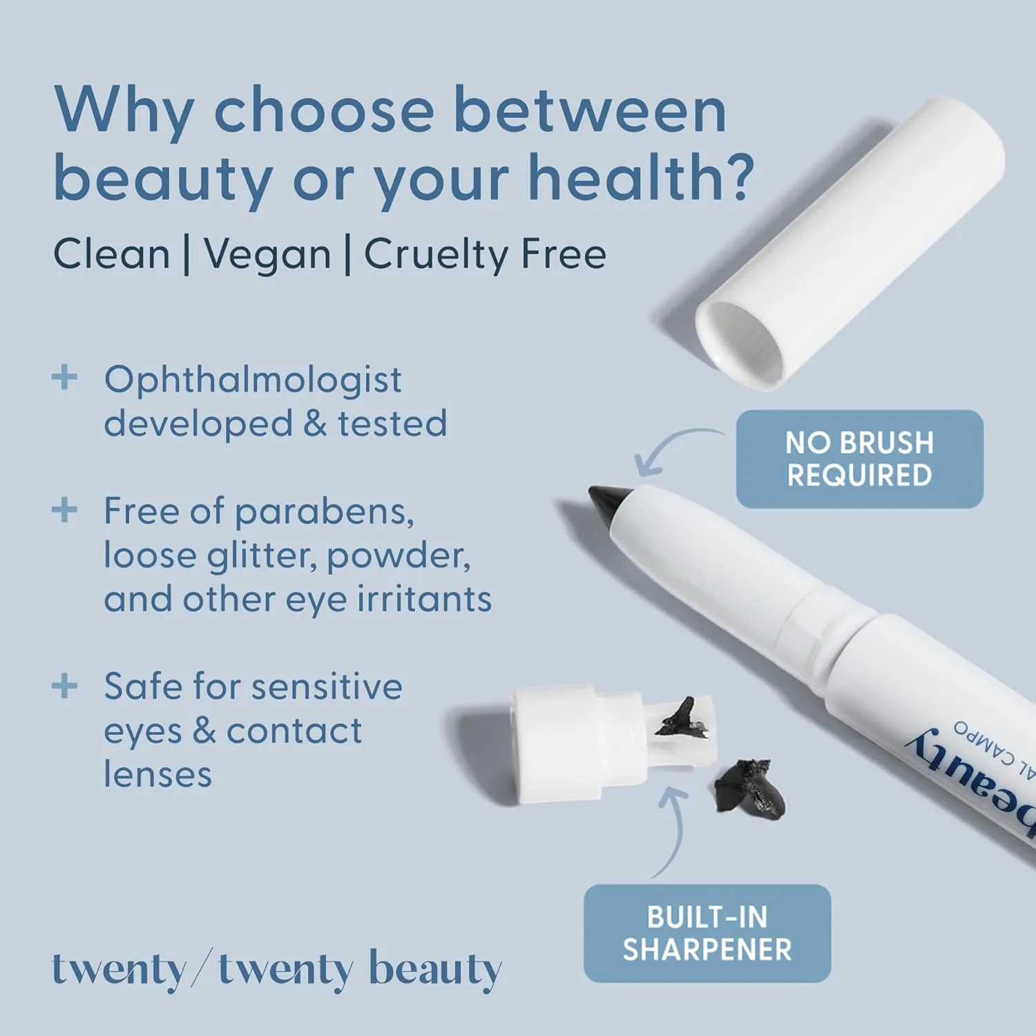 Visionary Eye Shadow Stick – Shimmer Cream Eye Shadow Pencil - Safe for Sensitive Eyes - Ophthalmologist Developed – Vegan, Cruelty-Free, Clean Ingredients (At A Glance)