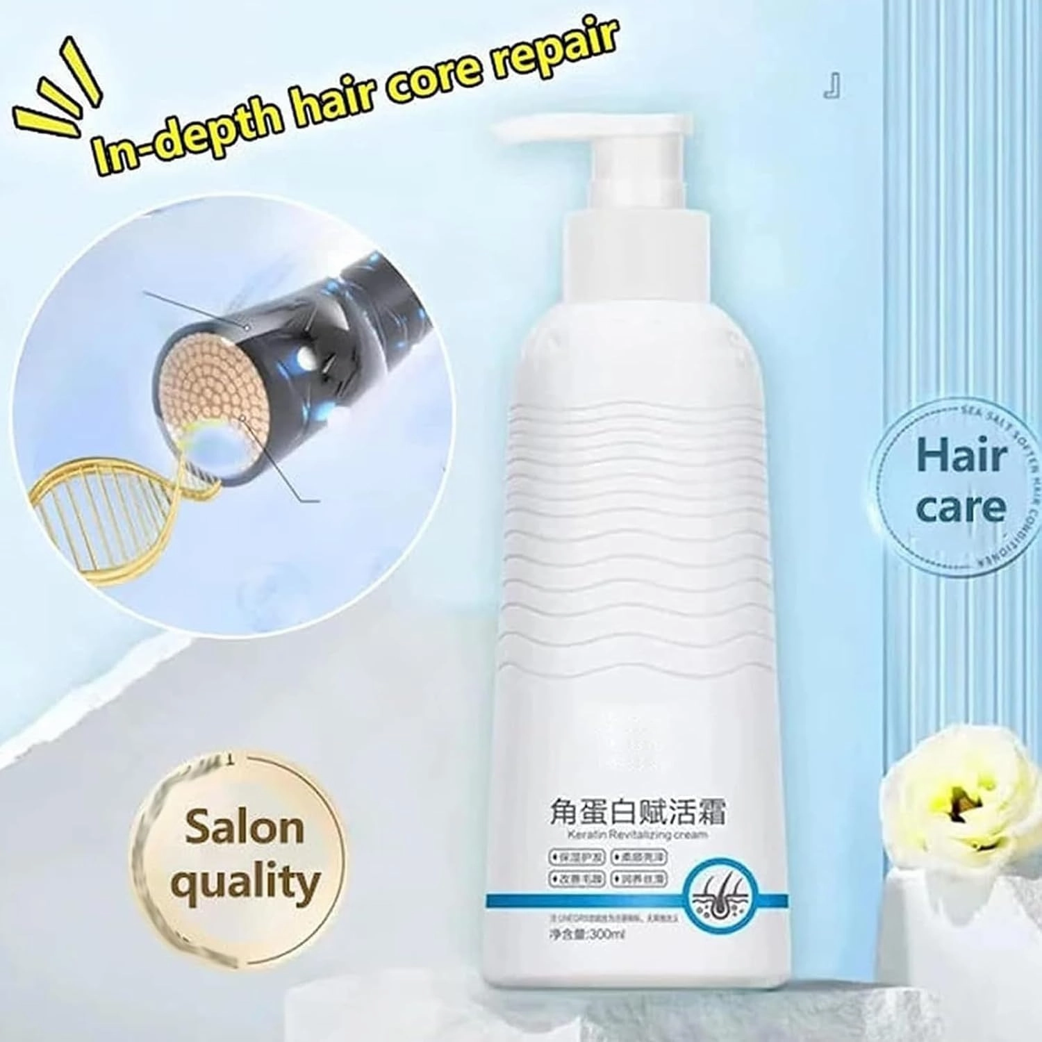 Visulong Keratin Revitalizing Cream, Ungers Keratin Revitalizing Cream for Hair, Keratin Boost Awakening Hair, Consolidate, Deeply Moisturizing Smoothing (1)