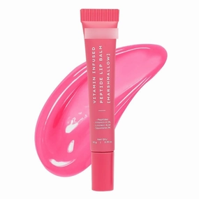 Vitamin-Infused Peptide Tinted Lip Balm 24 Hrs Moisturization | Hydrates, Plumps & Repairs Moisture Barrier Lip Balm for Women Chapped Lips, Glossy, Dry Lips Vegan & Natural Pink Shade 10g