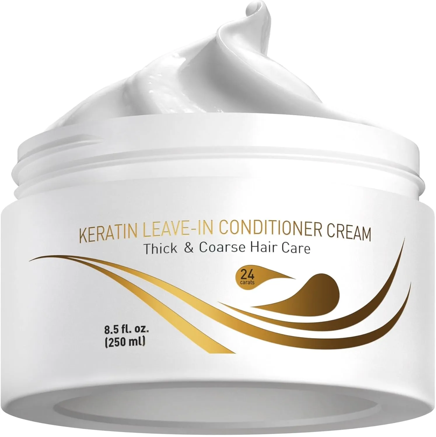 VITAMINS hair cosmetics Keratin Leave in Conditioner Cream - Indulgent Anti Frizz Conditioning for Curly Hair - Curl Defining Styling Detangler for Thick Coarse Natural Dry Damaged Hair