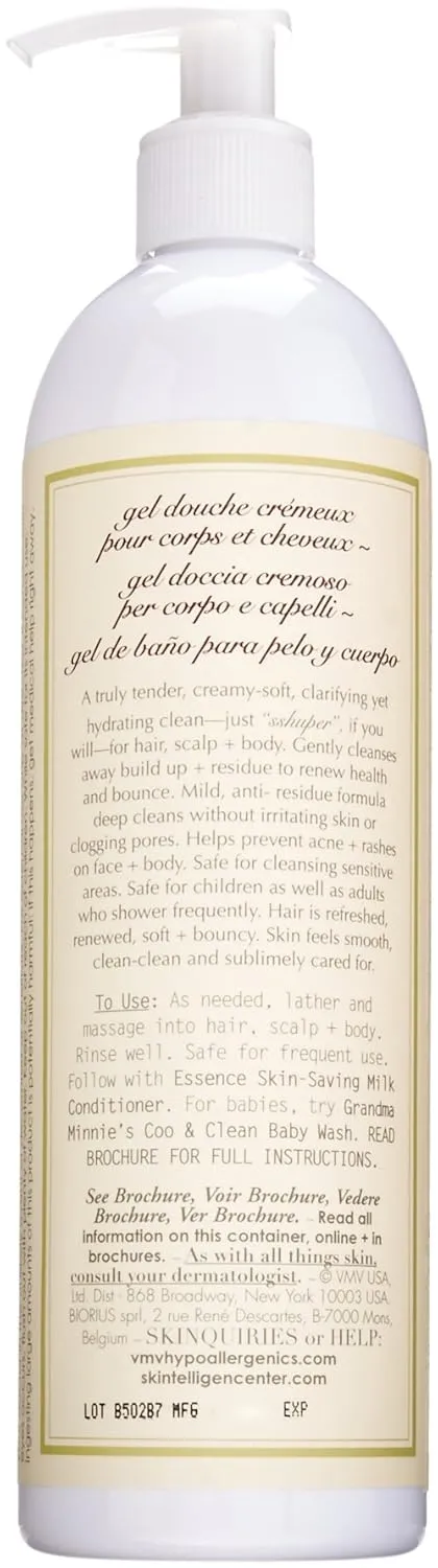 VMV Hypoallergenics Essence Skin-Saving Superwash Hair & Body Shampoo 500ml