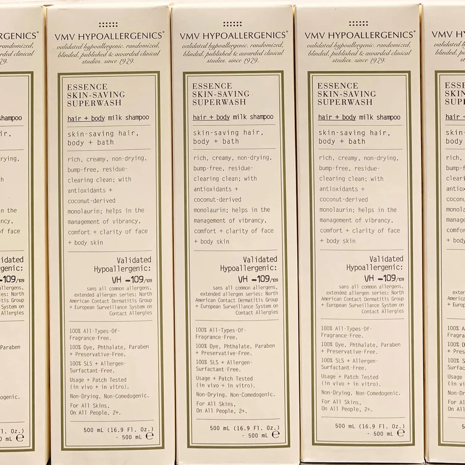 VMV Hypoallergenics Essence Skin-Saving Superwash Hair & Body Shampoo 500ml