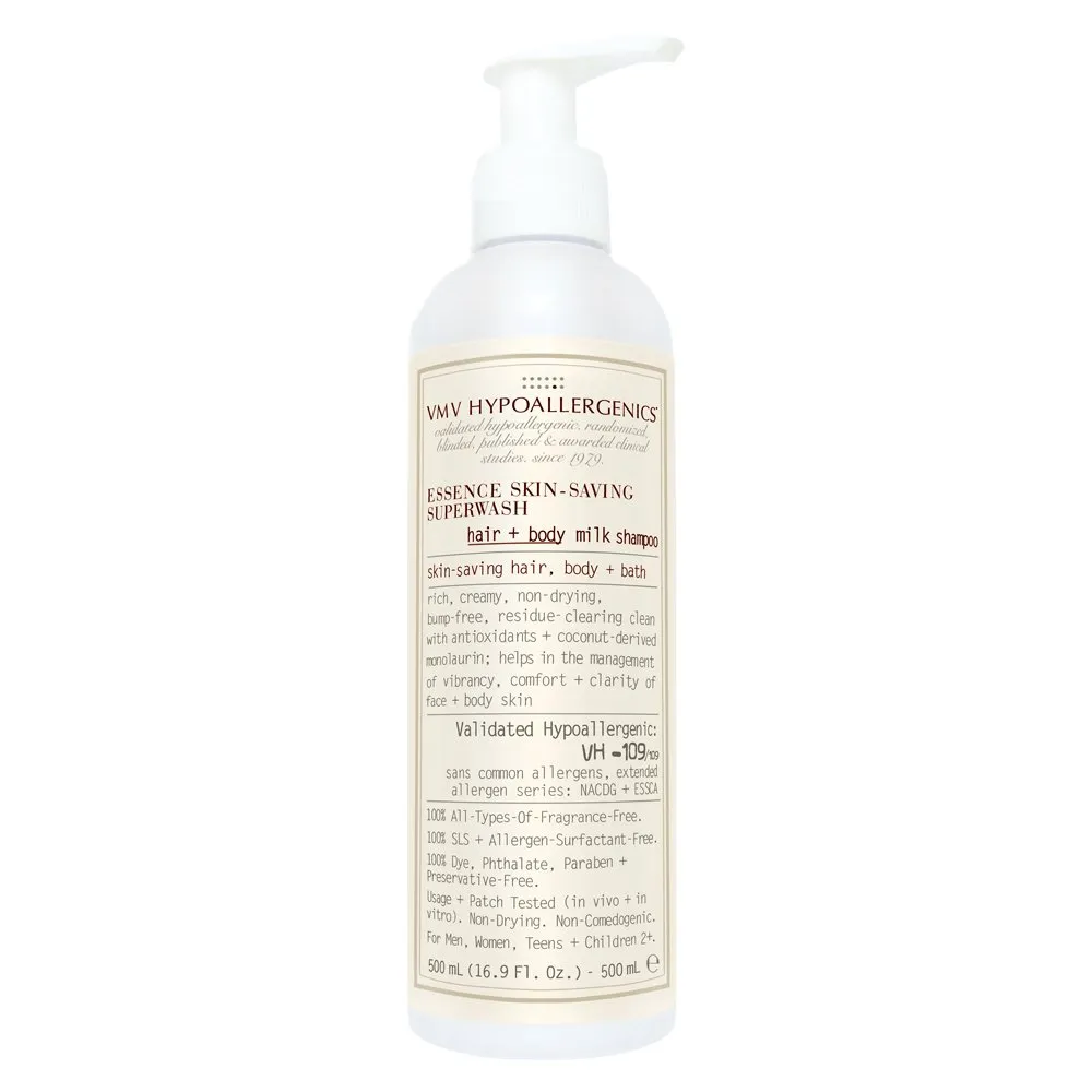 VMV Hypoallergenics Essence Skin-Saving Superwash Hair & Body Shampoo 500ml