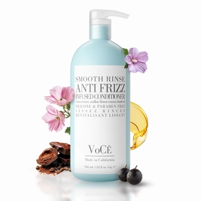 VoCÊ Haircare – Natural Smooth Conditioner - Rinse | Anti-Frizz, Curl Defining, Shine Enhancing, Non-Toxic, Cruelty-Free, Vegan with Olive Fruit Oil, Swertia Japonica, and Coconut (32 oz | 946 ml)