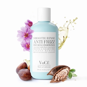 VoCÊ Haircare – Natural Smooth Conditioner - Rinse | Anti-Frizz, Curl Defining, Shine Enhancing, Non-Toxic, Cruelty-Free, Vegan with Olive Fruit Oil, Swertia Japonica, and Coconut (8.5 oz | 250 ml)