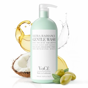 VoCÊ Haircare Gentle Wash Vegan & Cruelty-Free Shampoo | Clean Haircare, Color Safe, Paraben and Sulfate Free, Ultra Radiance, Hydrating, Shine Enhancing (32 oz | 946 ml)