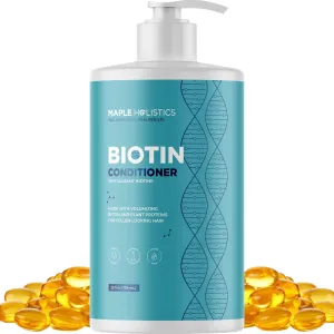 Volumizing Biotin Conditioner for Thinning Hair - Volumizing Conditioner for Fine Thin & Weak Hair - Sulfate Paraben & Silicone Free with Nourishing Plant Proteins & B Vitamins - Color Safe (25 Fl Oz)
