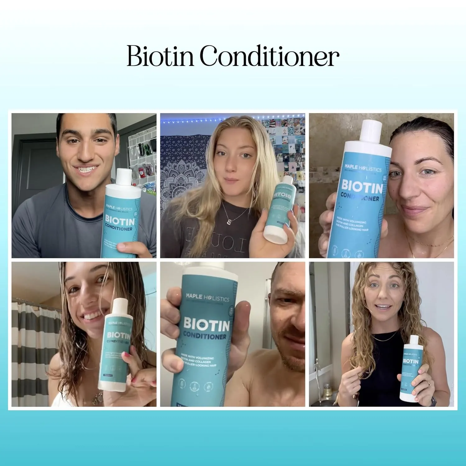 Volumizing Biotin Conditioner for Thinning Hair - Volumizing Conditioner for Fine Thin & Weak Hair - Sulfate Paraben & Silicone Free with Nourishing Plant Proteins & B Vitamins - Color Safe (32 Fl Oz)