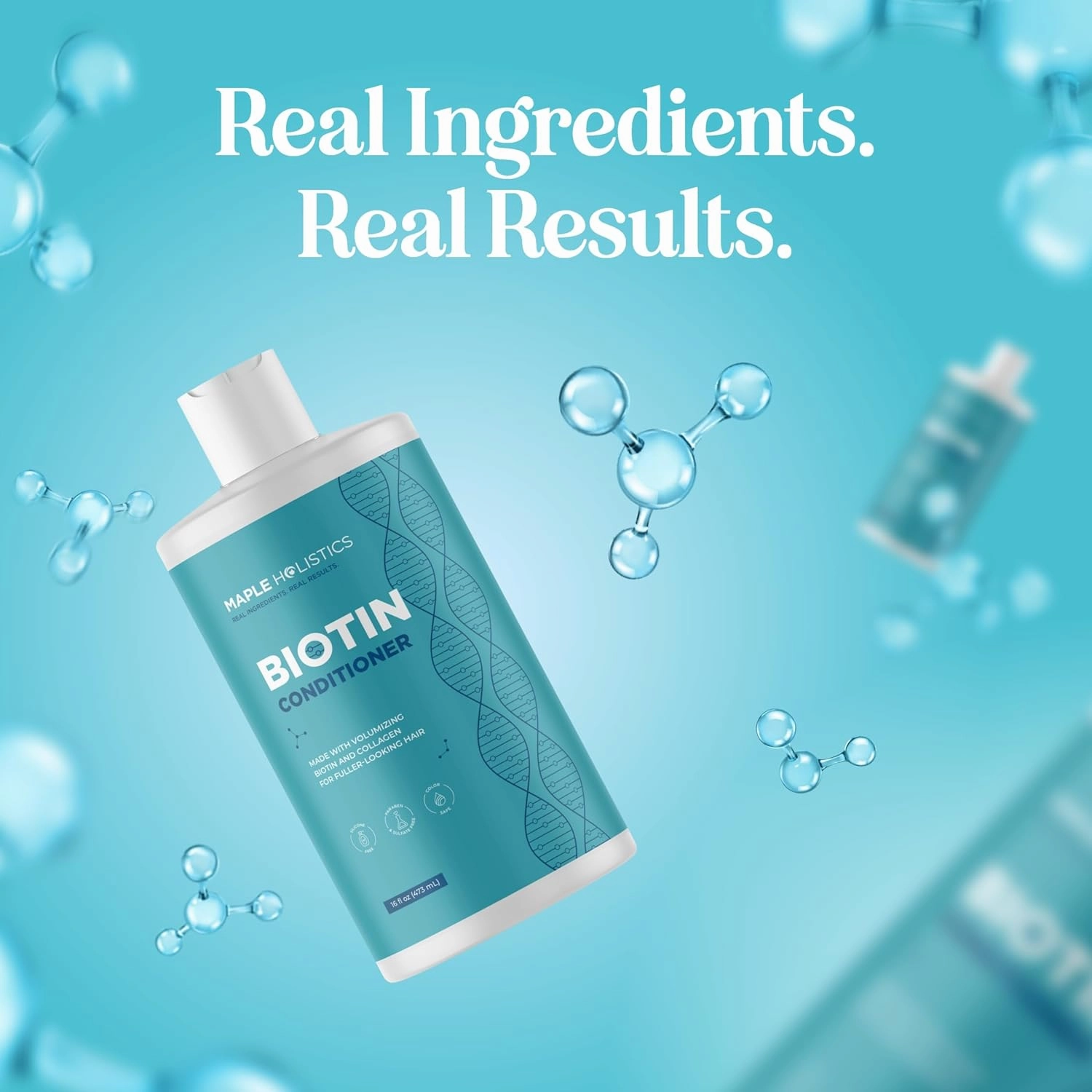 Volumizing Biotin Conditioner for Thinning Hair - Biotin and Collagen Conditioner for Dry Hair Treatment Plus Fine Hair Care - Sulfate Paraben & Silicone Free Conditioner for Damaged Dry Hair