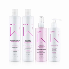 W Nourishing Shampoo - 10oz Bundled with Nutrifuse W Moisture-Rich Conditioner 10oz, Nutrifuse W Hydrating Leave-In Conditioner 8oz and Nutrifuse W Smoothing Creme 8oz