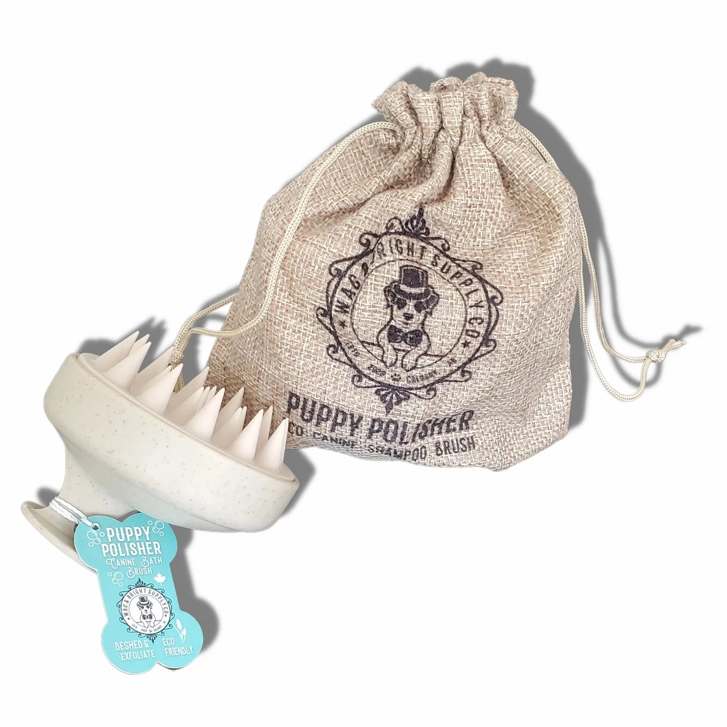 Wag & Bright Wheat Straw Shampoo Brush